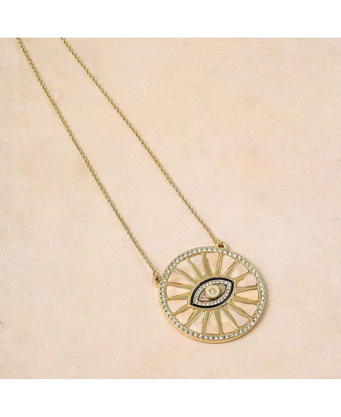 RACHEL Rachel Roy Abalone Evil Eye Disc Necklace Macy's