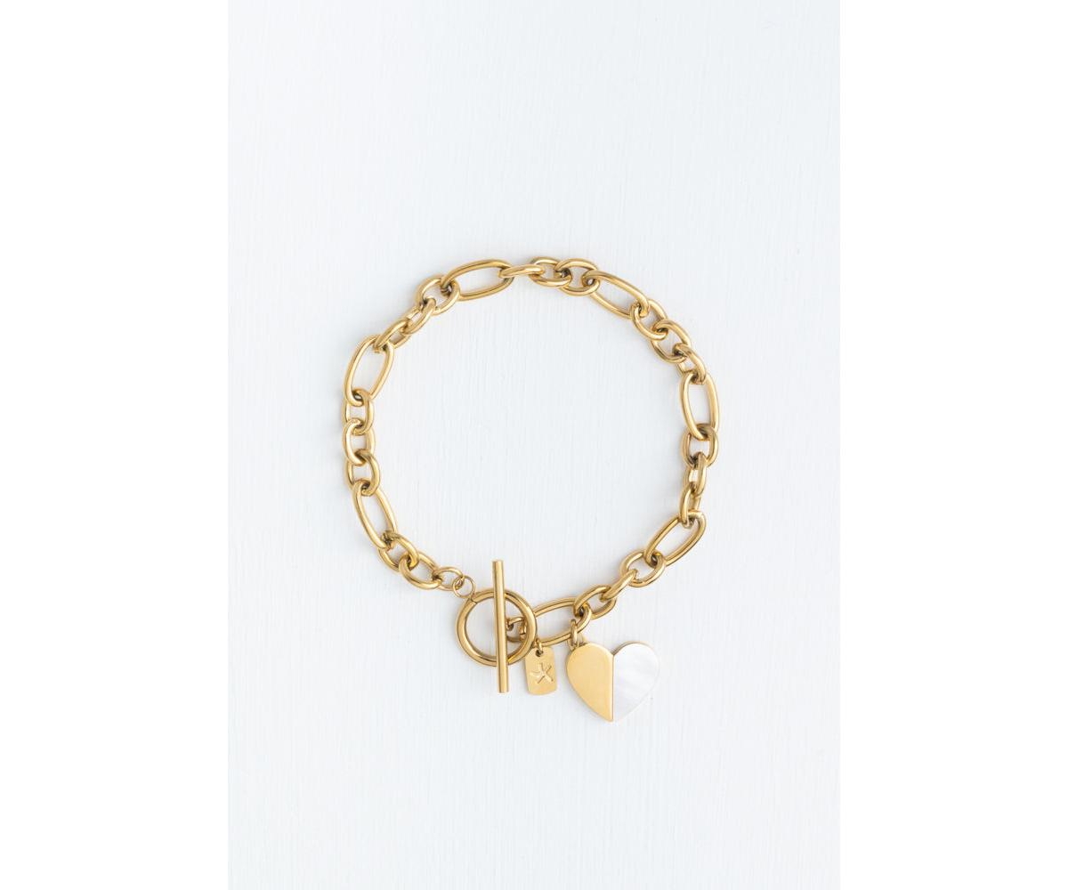 Give Hope Bracelet in Gold - Shimmering mother of pearl