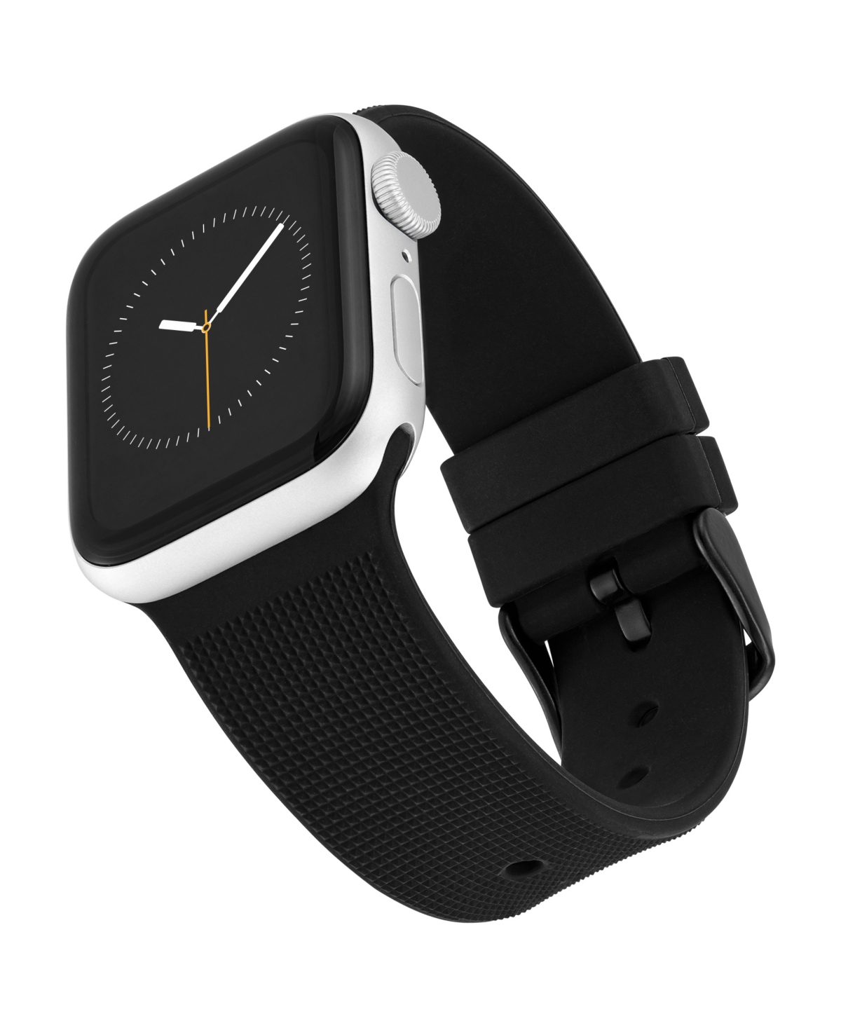 WITHitTextured Silicone Band with Band Candy Slider Charms designed for Apple Watch 42mm (Series 10) & 38/40/41mm - Black