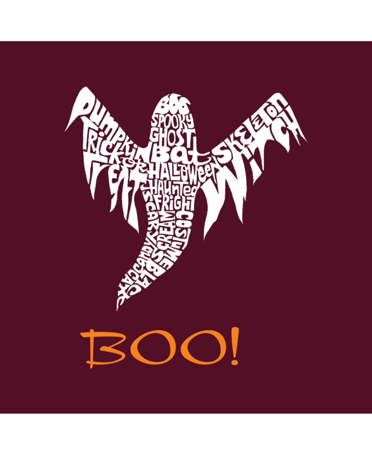 Halloween Ghost - Big Boy's Word Art Crewneck Sweatshirt