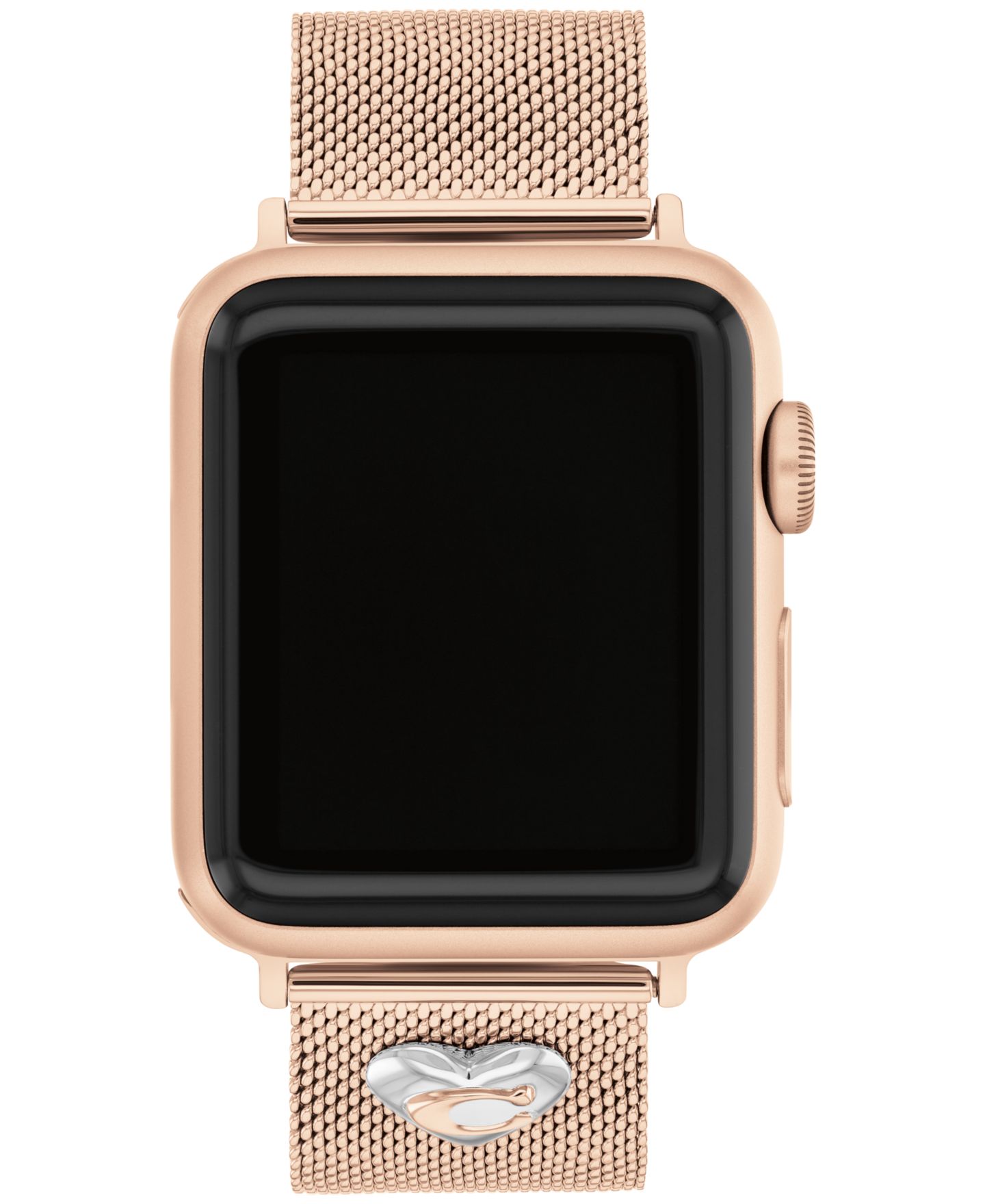 Браслет Coach сетчатый для Apple Watch 38/40/41 мм розовое золото — фото 1