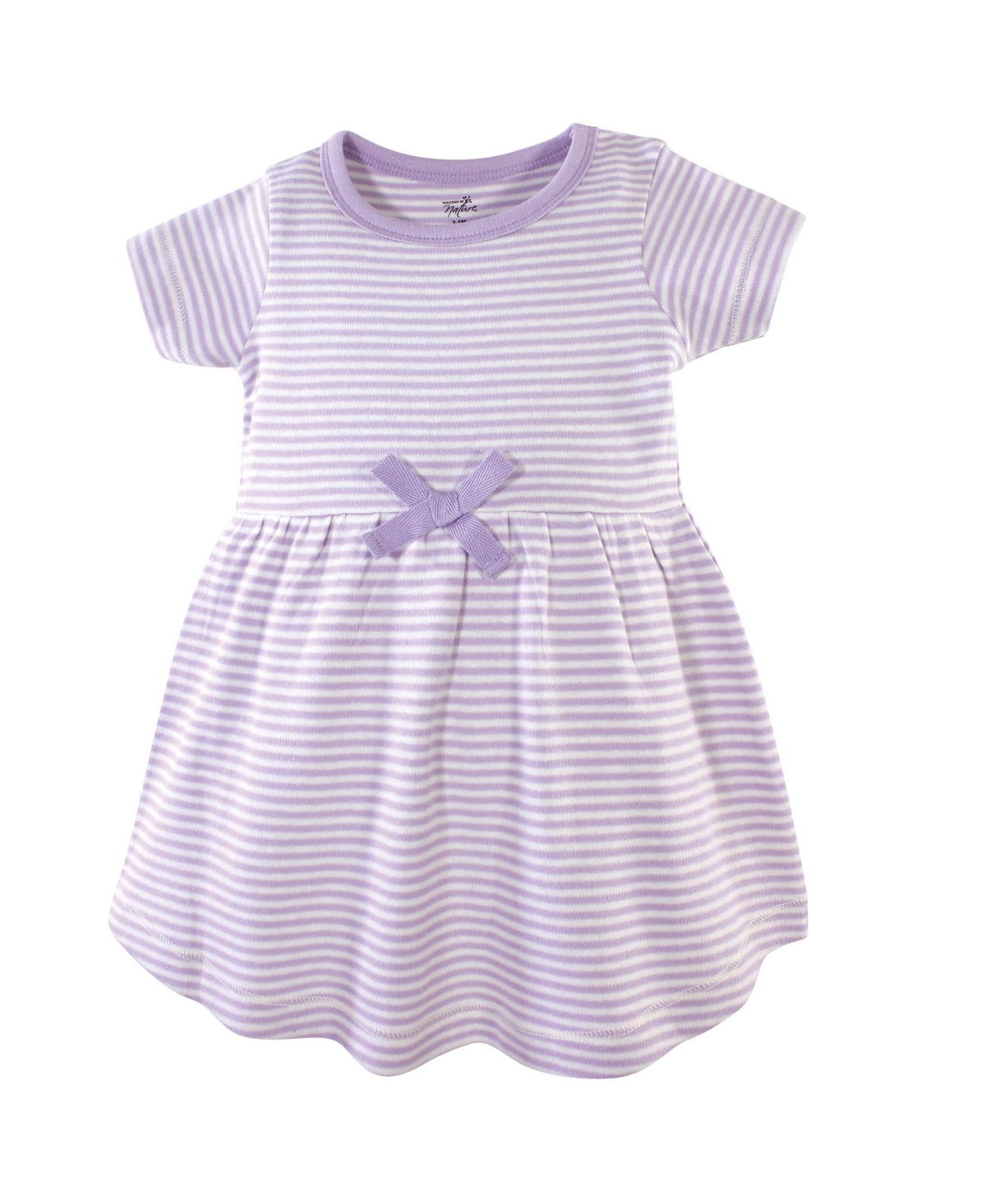 Touched by Nature Toddler Girls Organic Cotton Short-Sleeve Dresses 2pk,- Purple garden