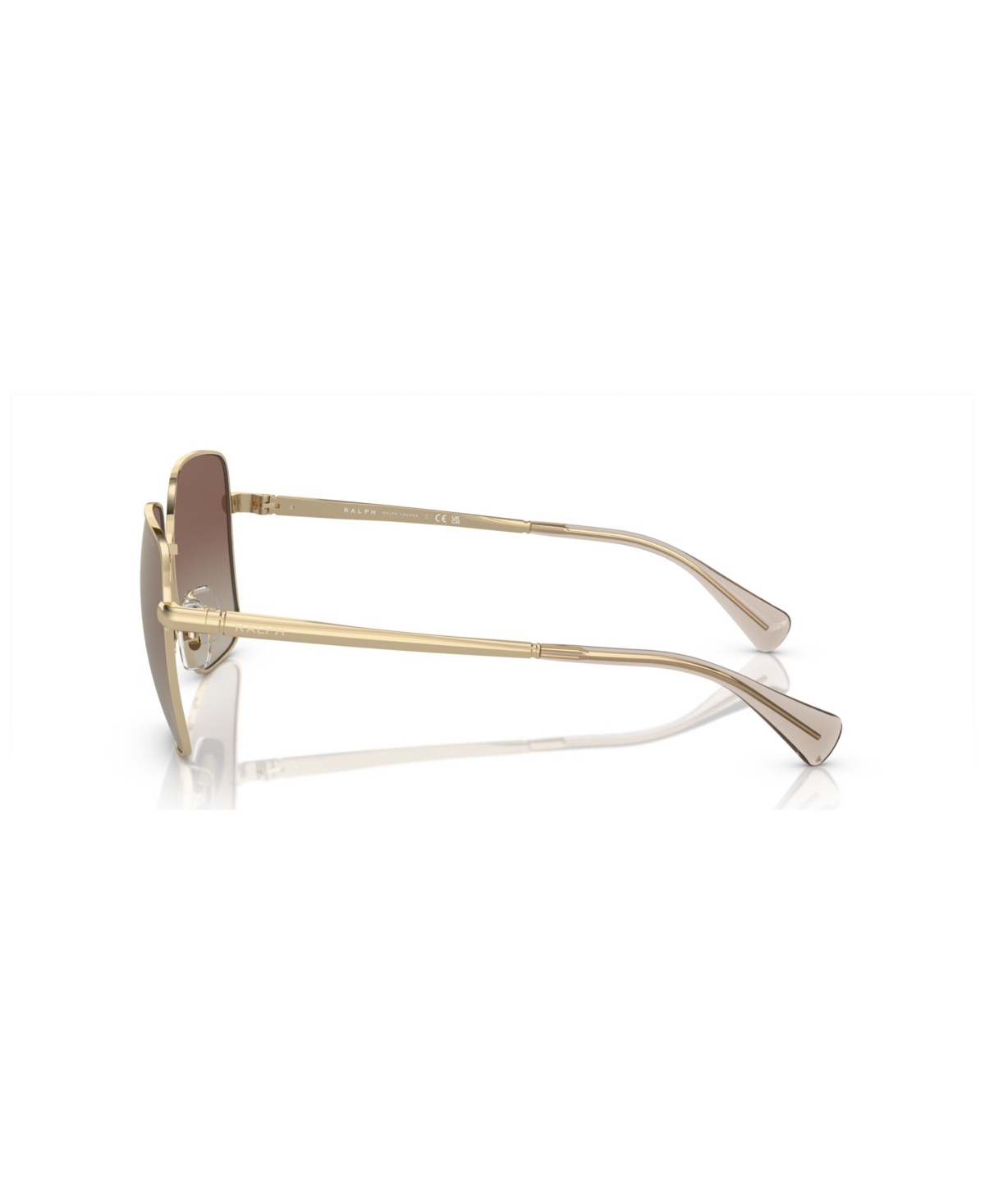 Shop Ralph By Ralph Lauren Women's Sunglasses, Mirror Gradient Ra4142 In Shiny Pale Gold