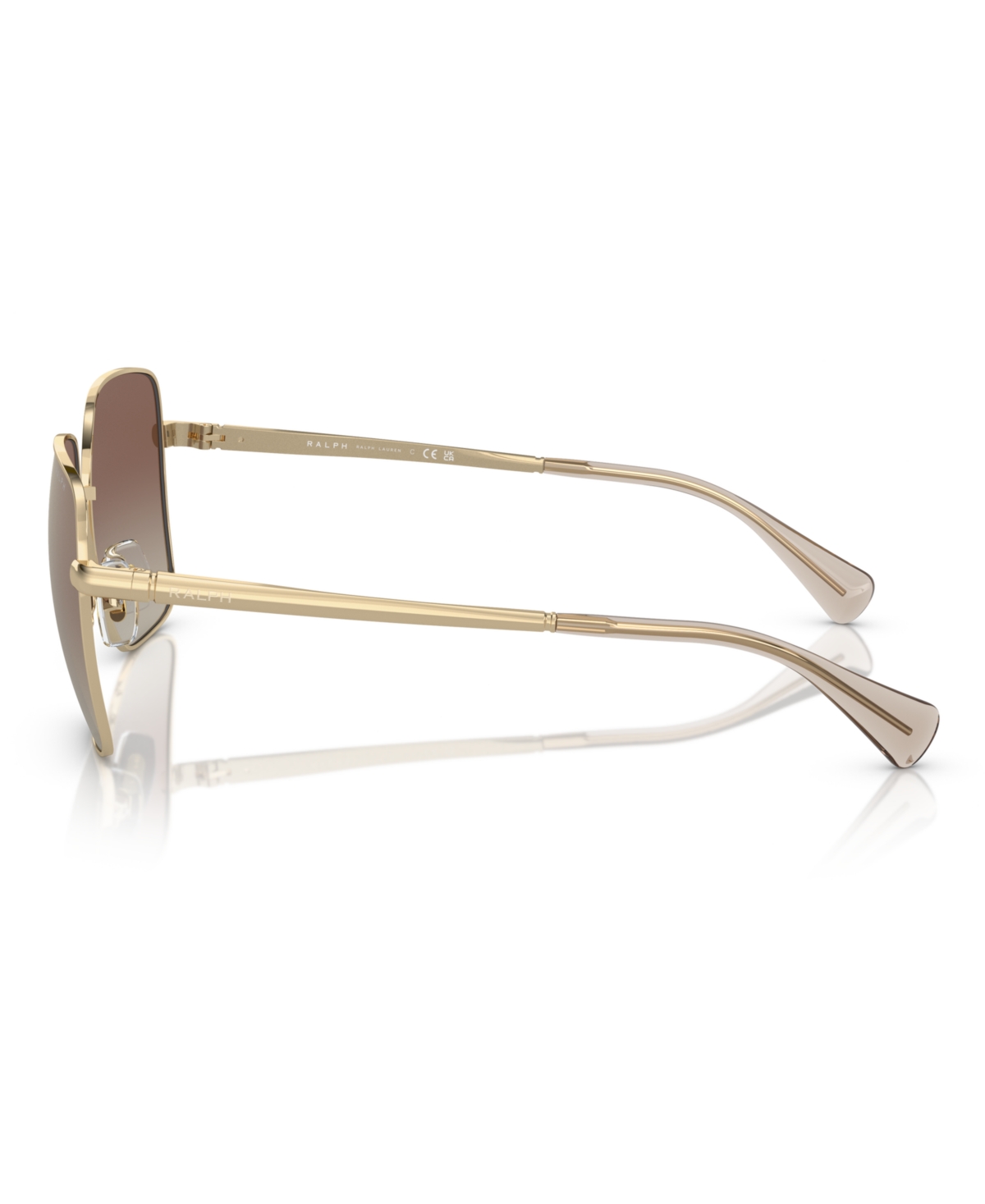 Shop Ralph By Ralph Lauren Women's Sunglasses, Mirror Gradient Ra4142 In Shiny Pale Gold