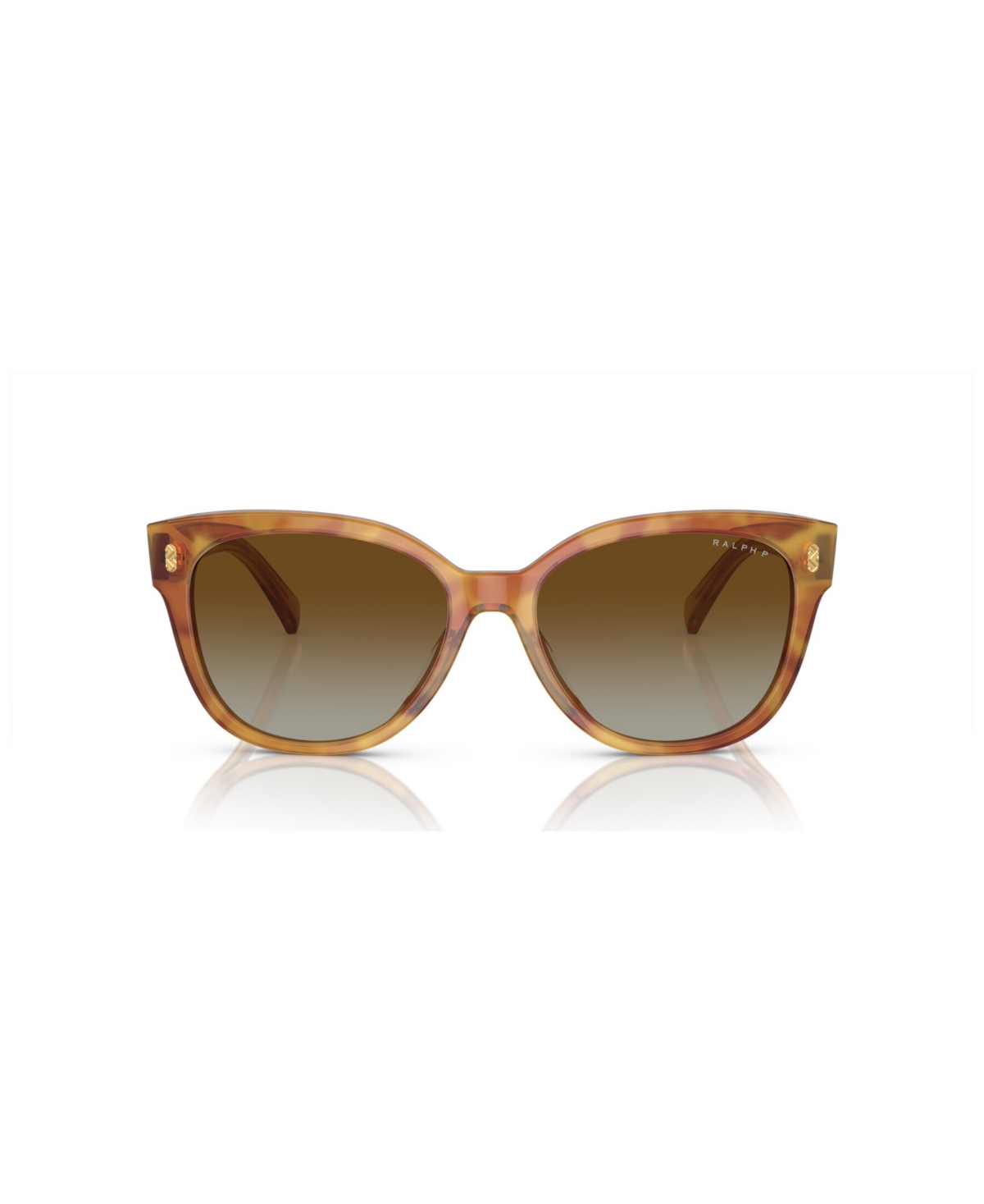 Shop Ralph By Ralph Lauren Women's Polarized Sunglasses, Gradient Polar Ra5305u In Orange Havana