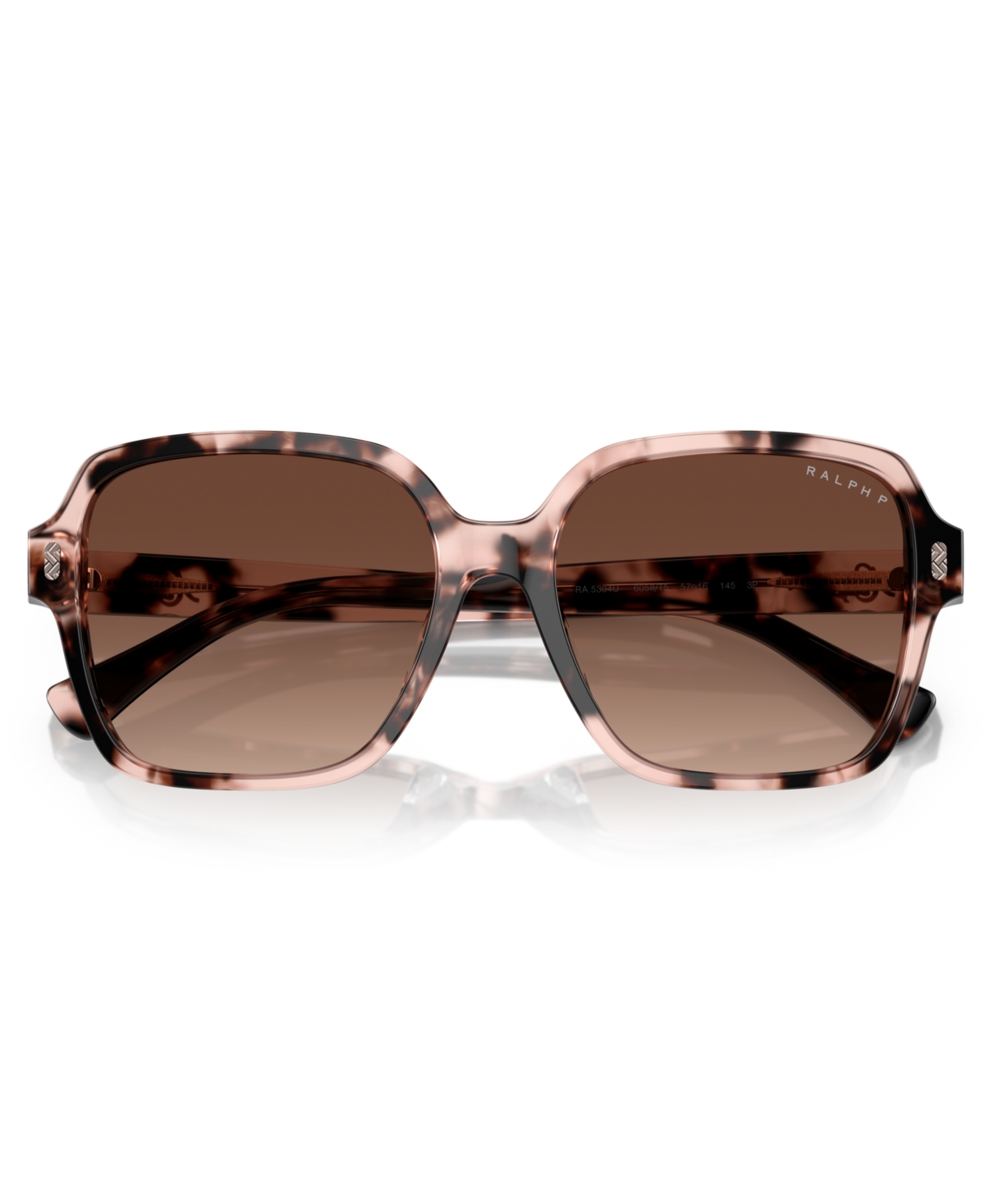 Shop Ralph By Ralph Lauren Women's Polarized Sunglasses, Gradient Polar Ra5304u In Shiny Pink Havana