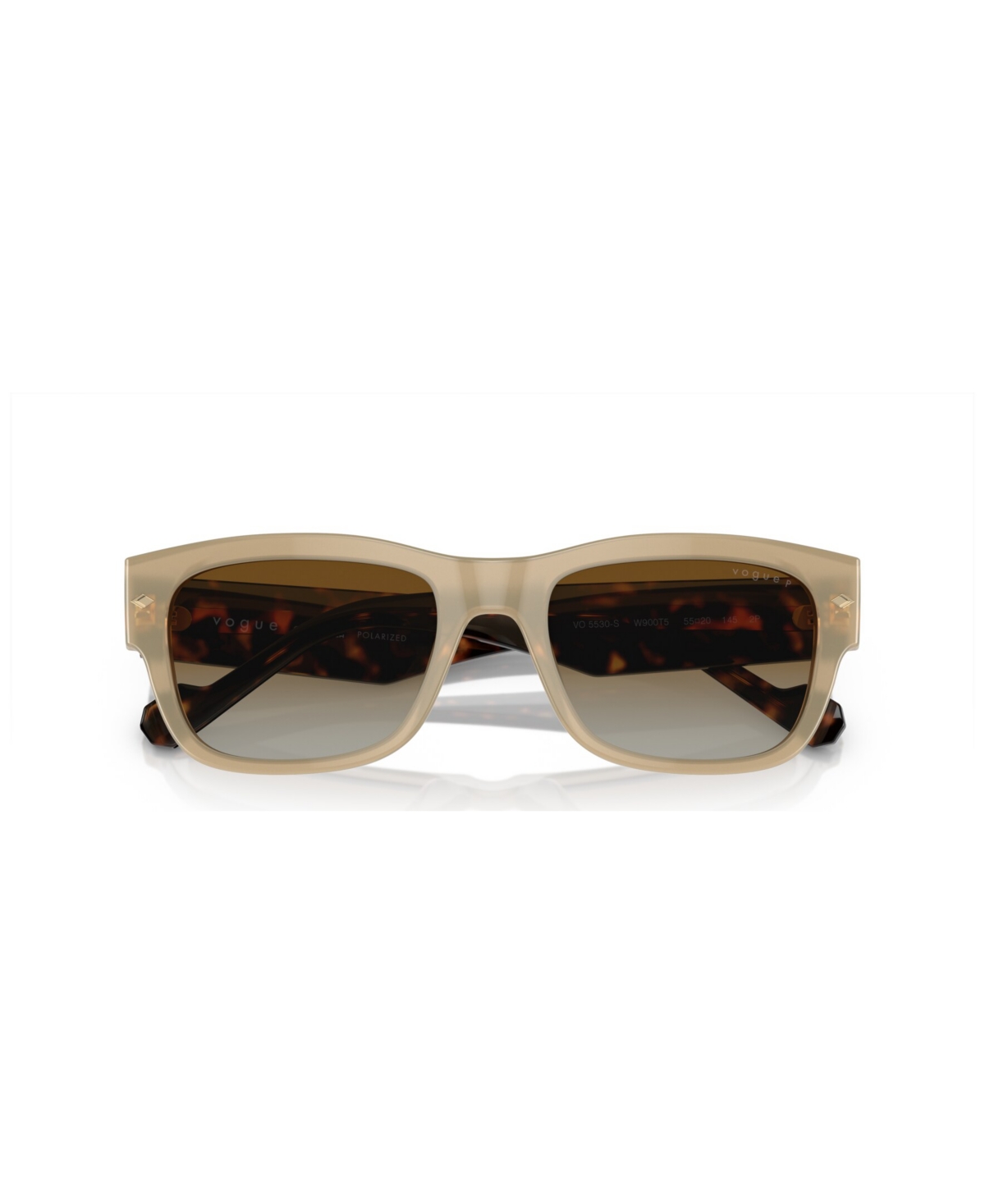 Shop Vogue Eyewear Men's Polarized Sunglasses, Gradient Polar Vo5530s In Opal Beige