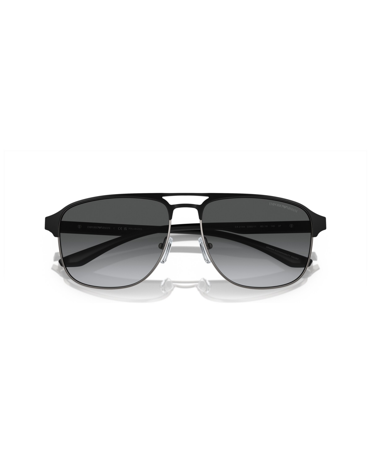 Shop Emporio Armani Men's Polarized Sunglasses, Gradient Polar Ea2144 In Matte Gunmetal,black