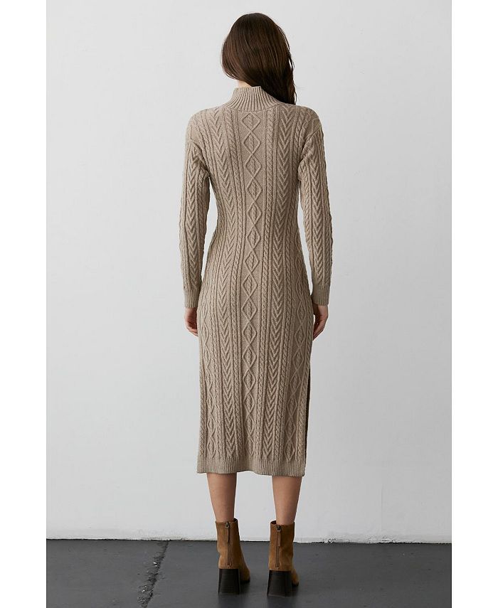 CRESCENT Women's Scarlett Cable Knit Midi Dress Macy's