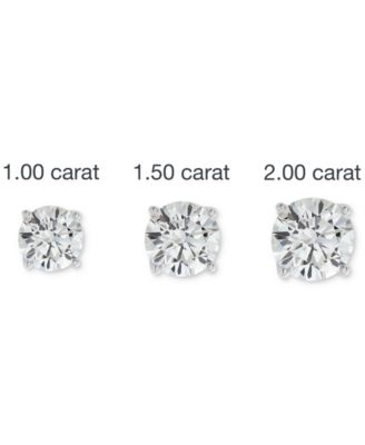 Igi Certified Lab Grown Diamond Stud Earrings Collection 1 2 Ct. T.W. In 14k Gold