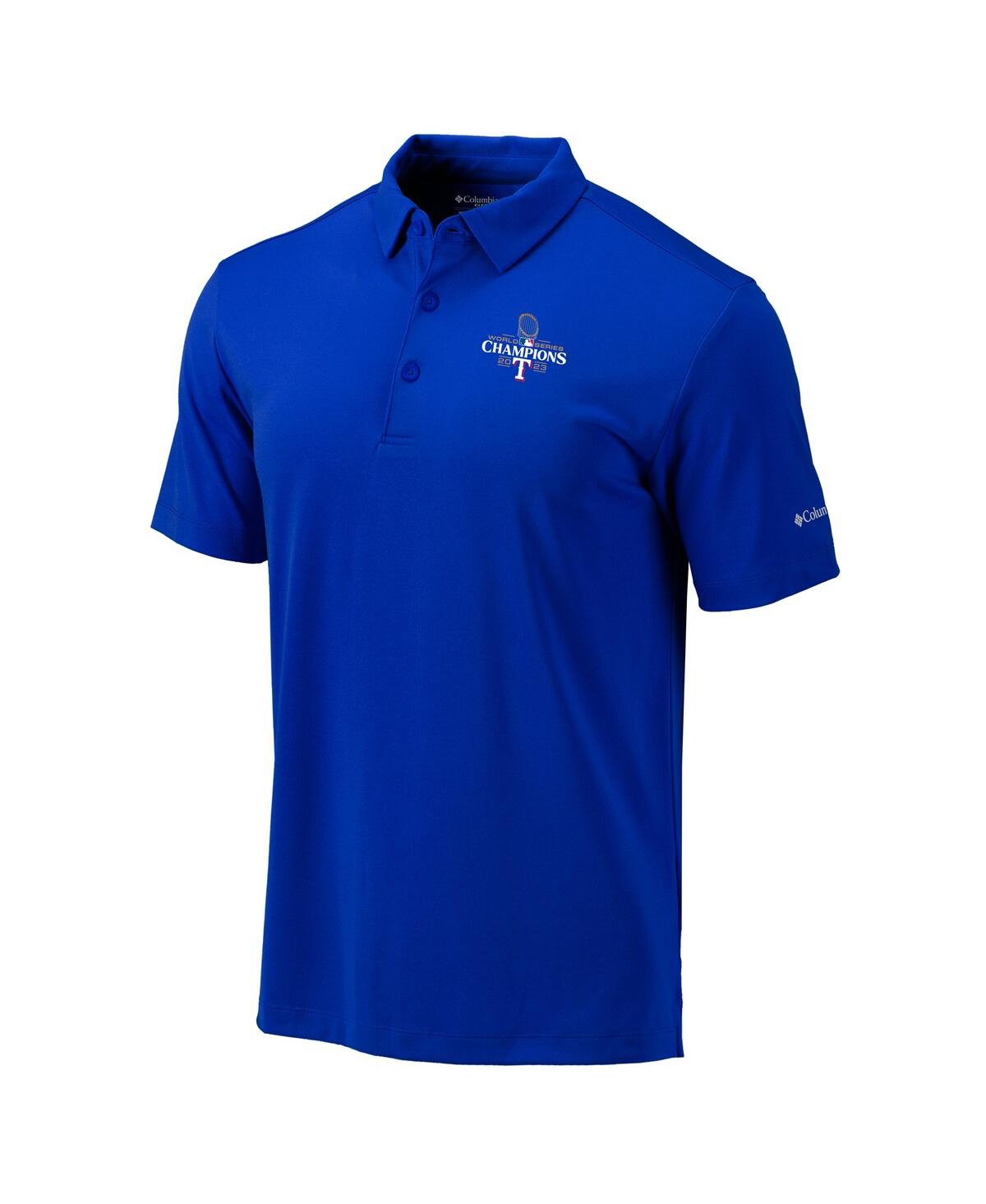Shop Columbia Men's  Royal Texas Rangers 2023 World Series Champions Omni-wick Drive Polo Shirt