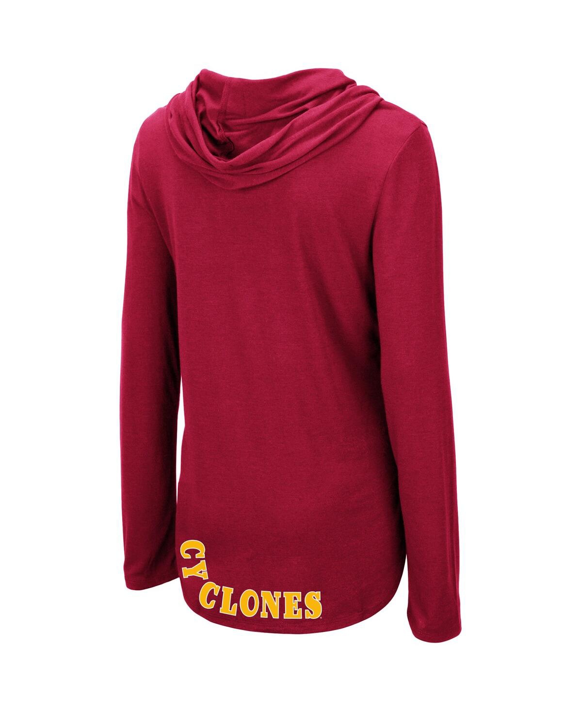 Shop Colosseum Women's  Cardinal Iowa State Cyclones My Lover Lightweight Hooded Long Sleeve T-shirt