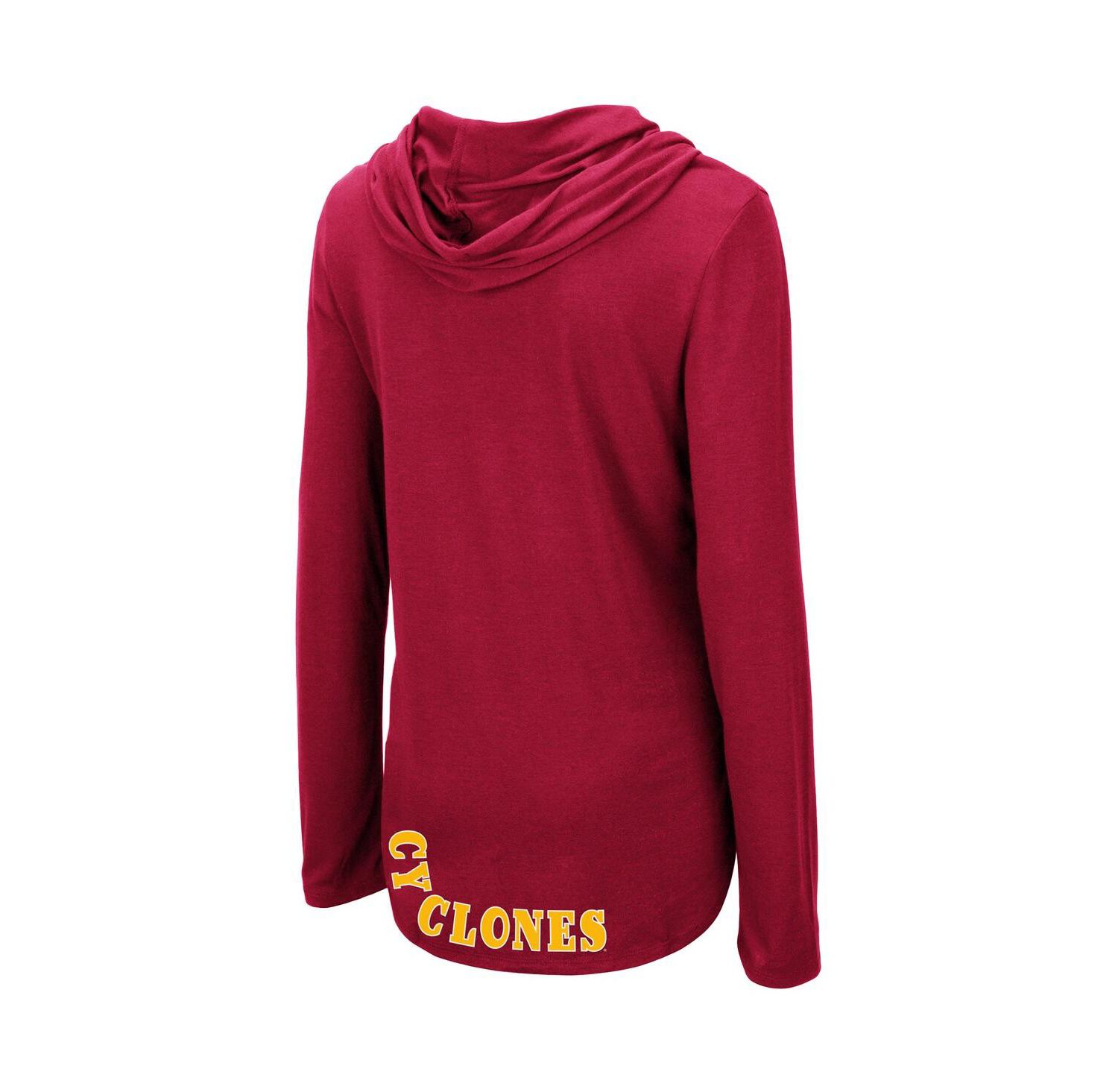 Women's Cardinal Iowa State Cyclones My Lover Lightweight Hooded Long Sleeve T-shirt