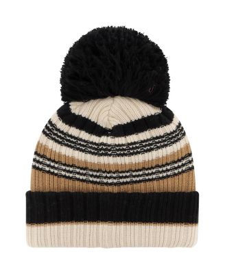 Women's Natural Denver Broncos Barista Cuffed Knit Hat with Pom