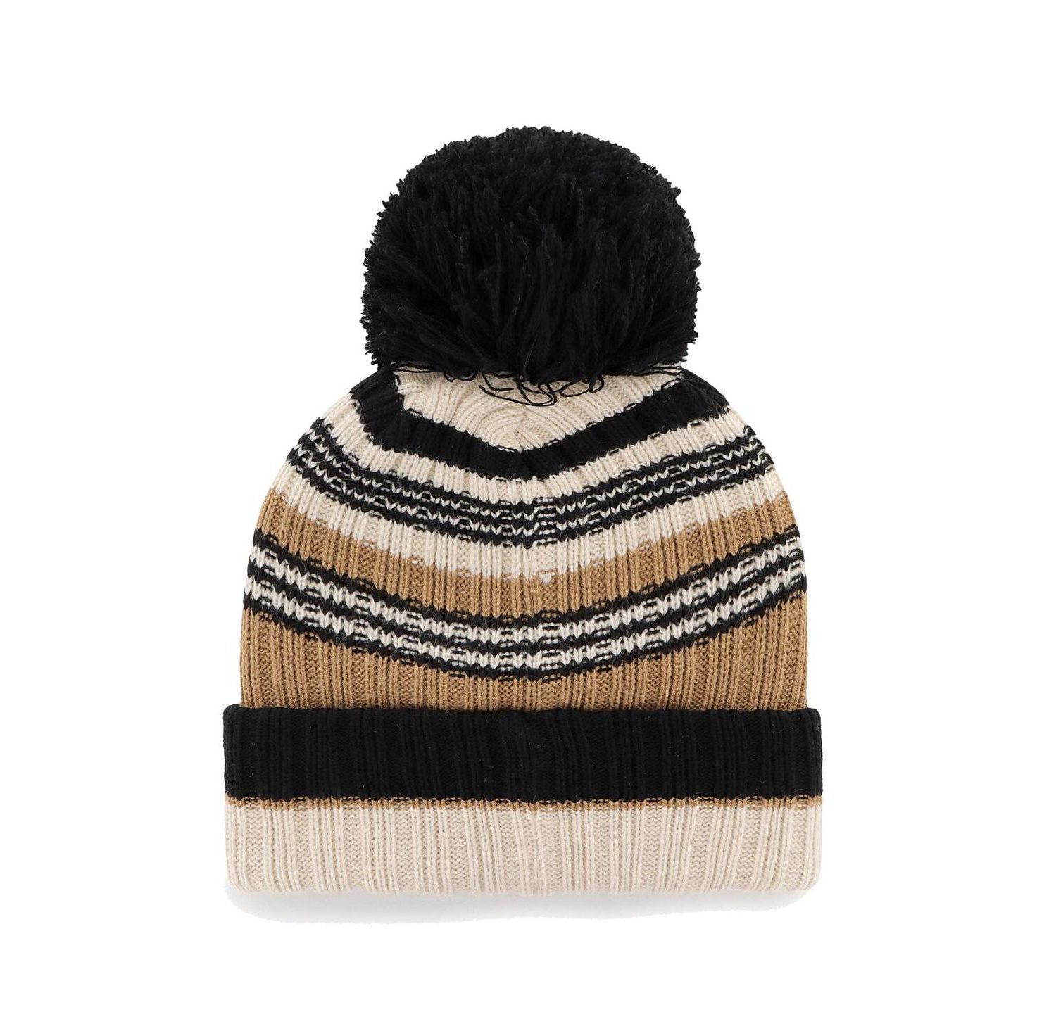 Women's Natural Minnesota Vikings Barista Cuffed Knit Hat with Pom