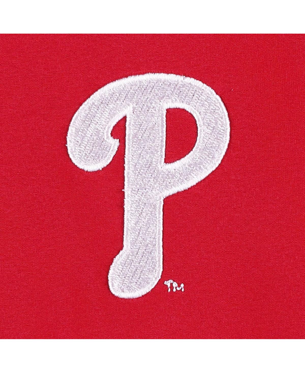 DUNBROOKE MEN'S DUNBROOKE RED, BLACK PHILADELPHIA PHILLIES ALPHA FULL-ZIP JACKET 