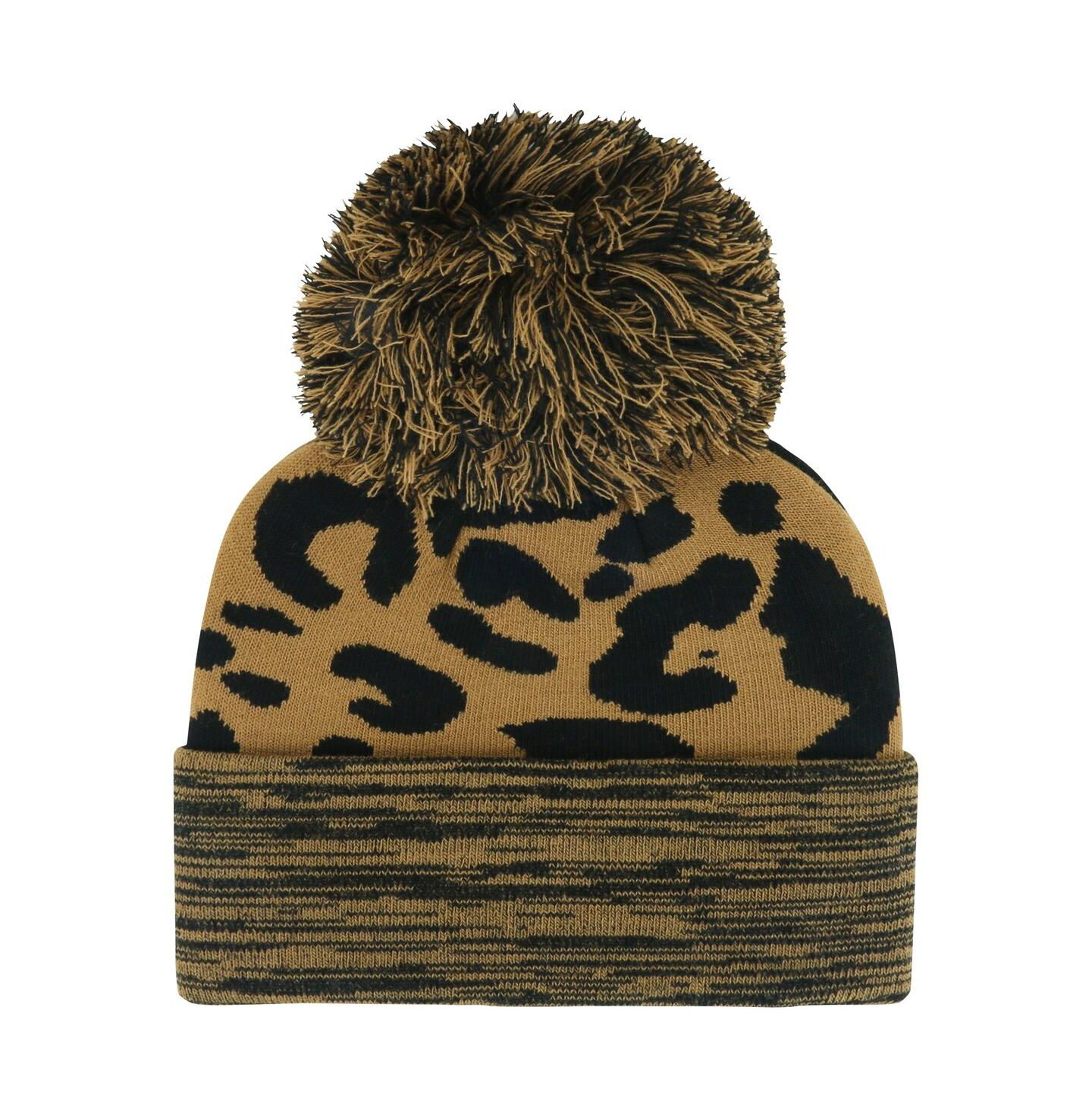 Женская шапка '47 Brand Brown Michigan State Spartans Rosette Cuffed Knit Hat with Pom — фото 2