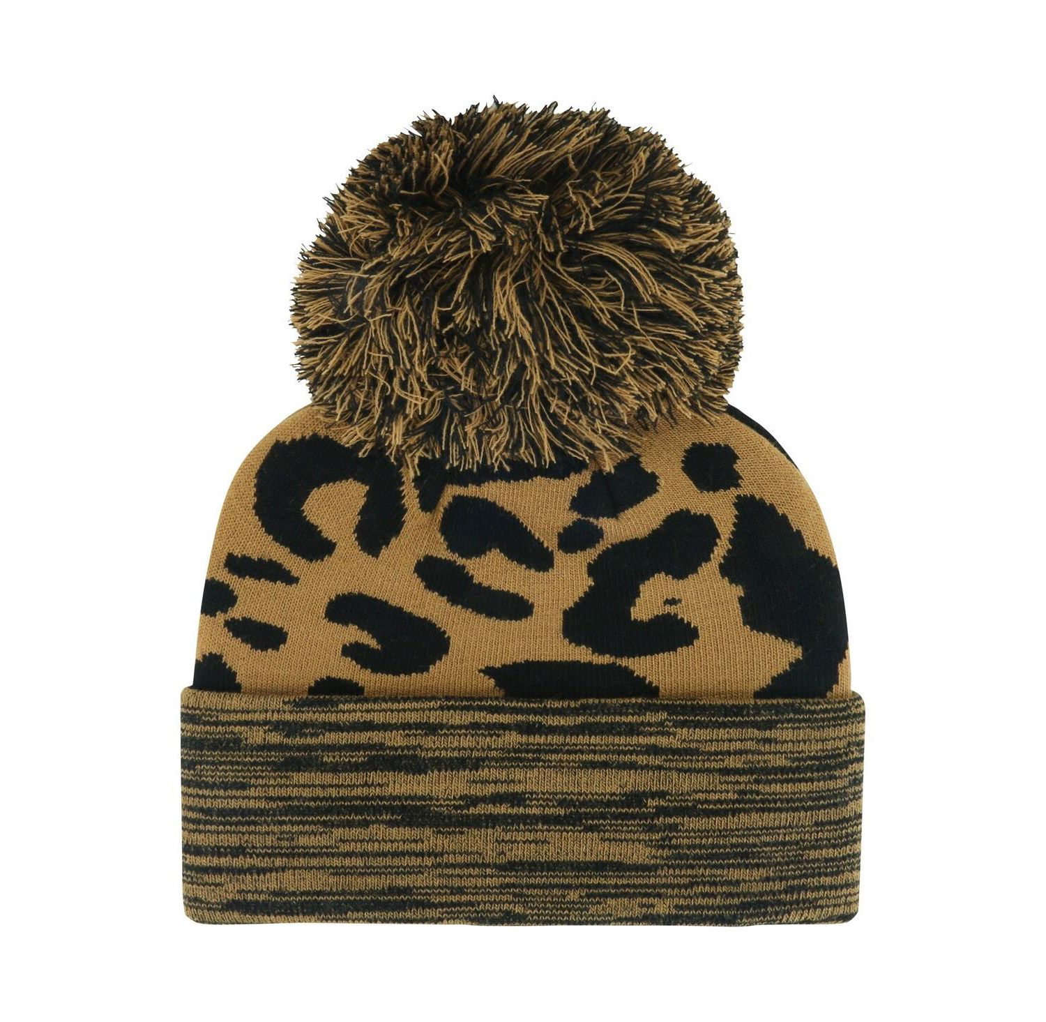 Women's Brown Michigan State Spartans Rosette Cuffed Knit Hat with Pom