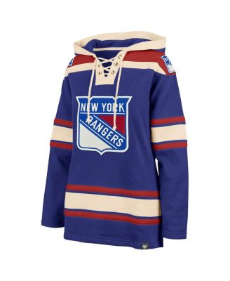 Women's Blue New York Rangers Superior Lacer Pullover Hoodie