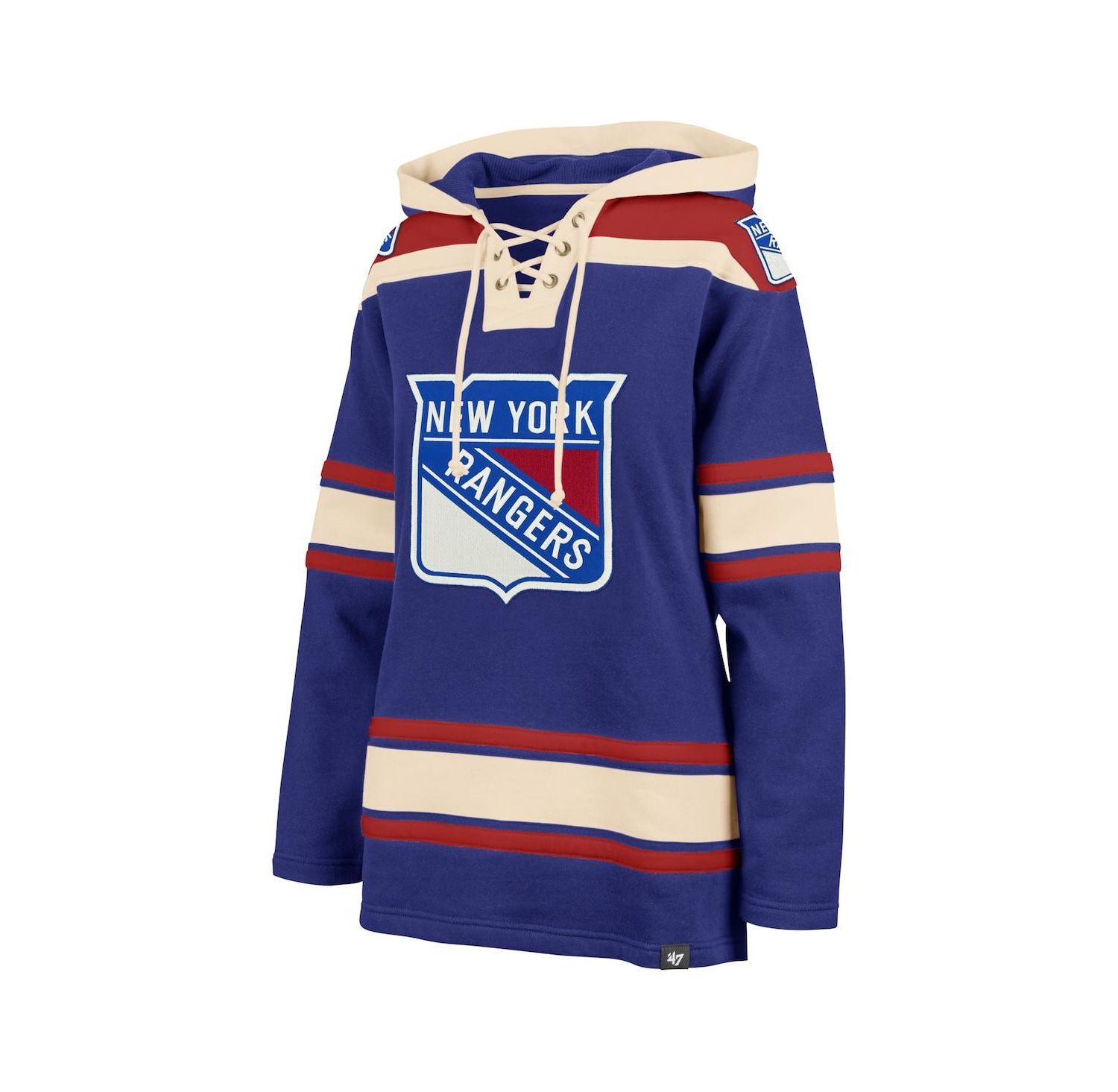 Women's Blue New York Rangers Superior Lacer Pullover Hoodie