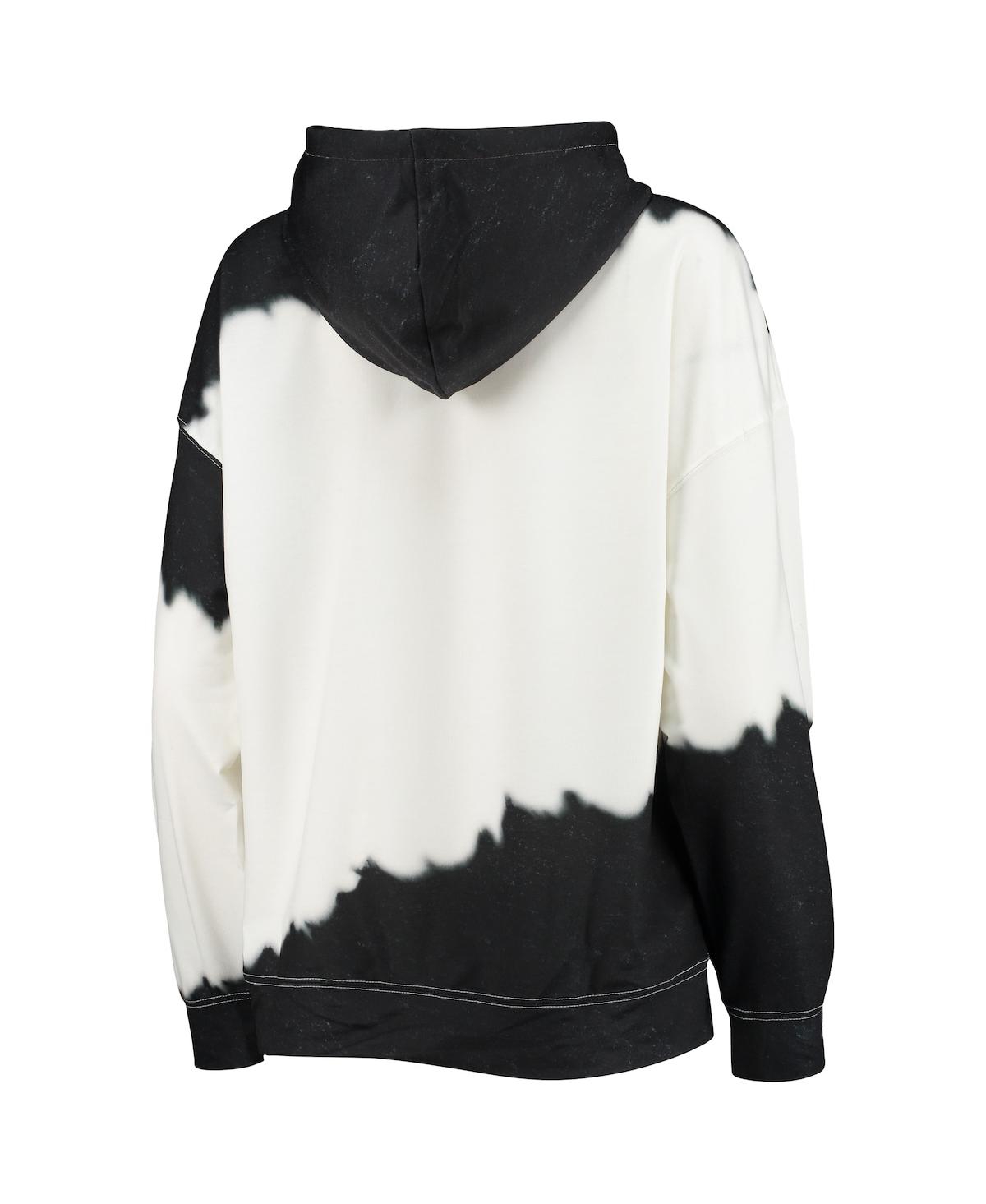 Women's Gameday Couture Black Distressed Florida State Seminoles For the Fun Double Dip-Dyed Pullover Hoodie - Black