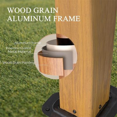 Streamdale 12x16FT Hardtop Gazebo with Polycarbonate Roof & Curtains