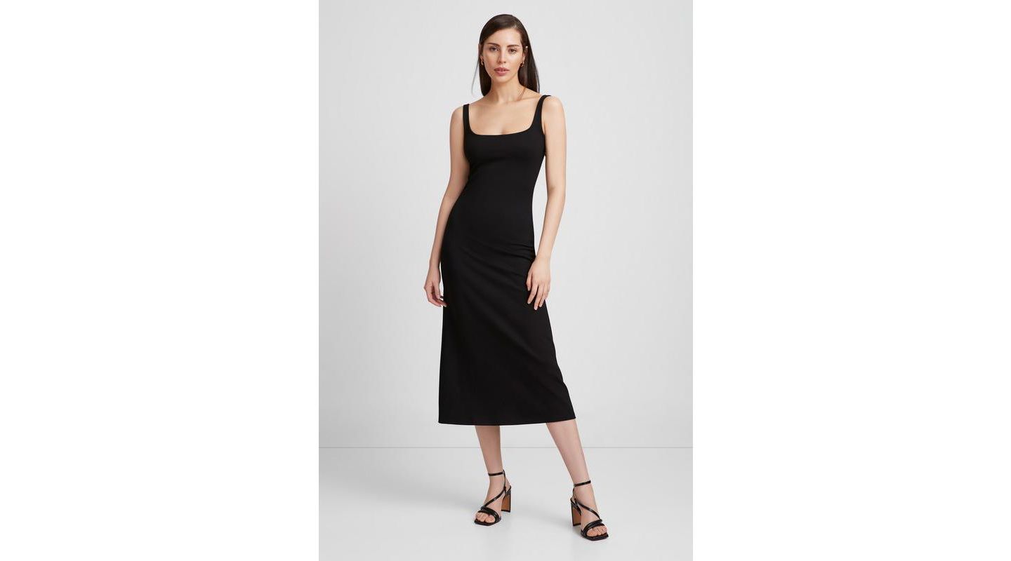 Женское платье Marcella Crawford Sleeveless Square-Neck A-Line, цвет: Чёрный — фото 1