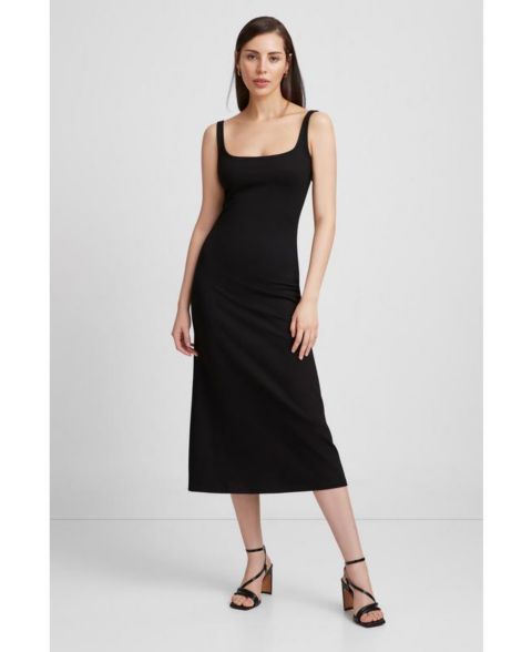Женское платье Marcella Crawford Sleeveless Square-Neck A-Line, цвет: Чёрный
