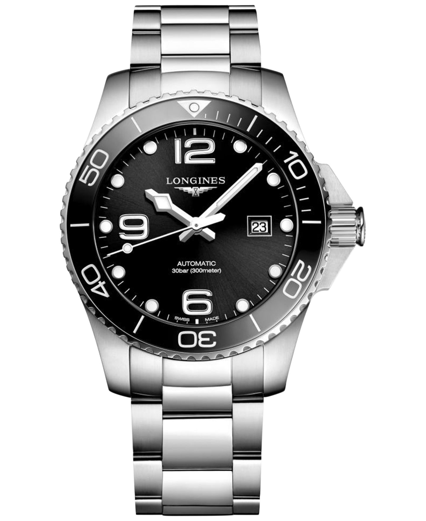Мужские часы Longines Swiss Automatic HydroConquest Stainless Steel Bracelet Watch 43mm — фото 1