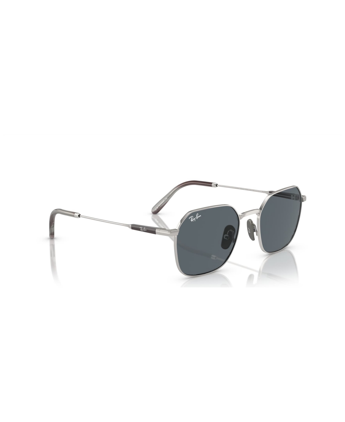 Shop Ray Ban Unisex Jim Titanium Sunglasses Rb8094 In Silver