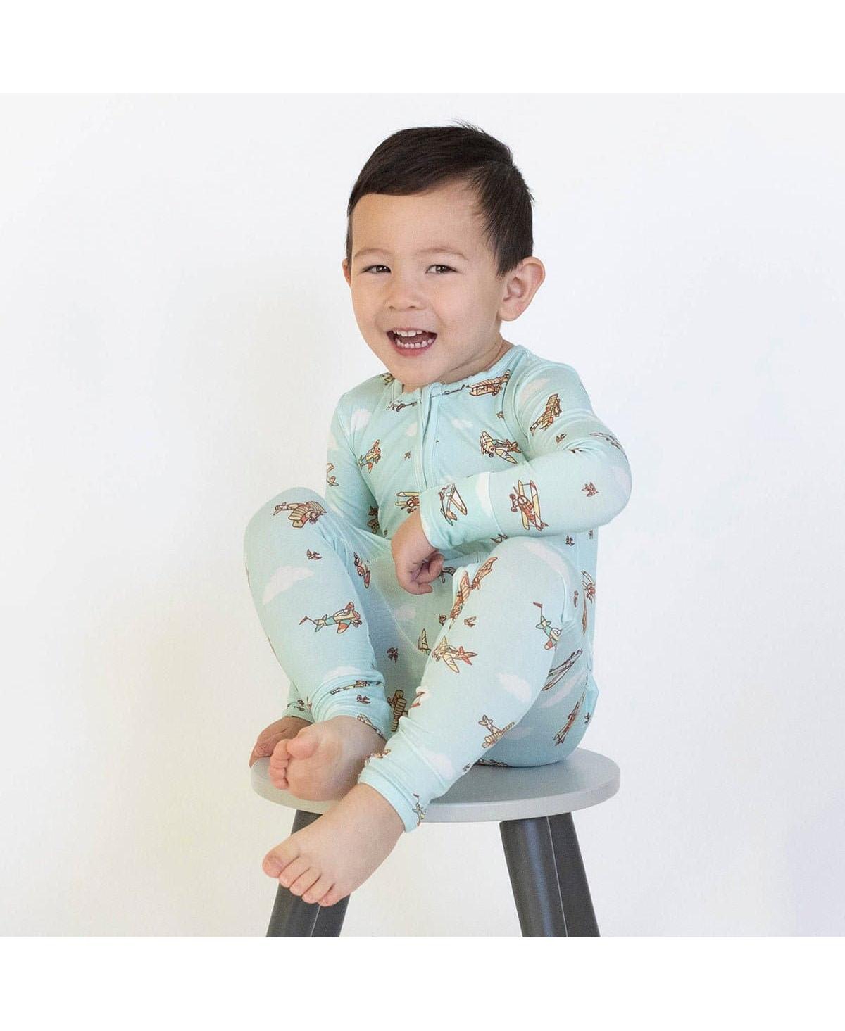Bellabu Bear Unisex BabyConvertible Footie Pajama - Airplanes