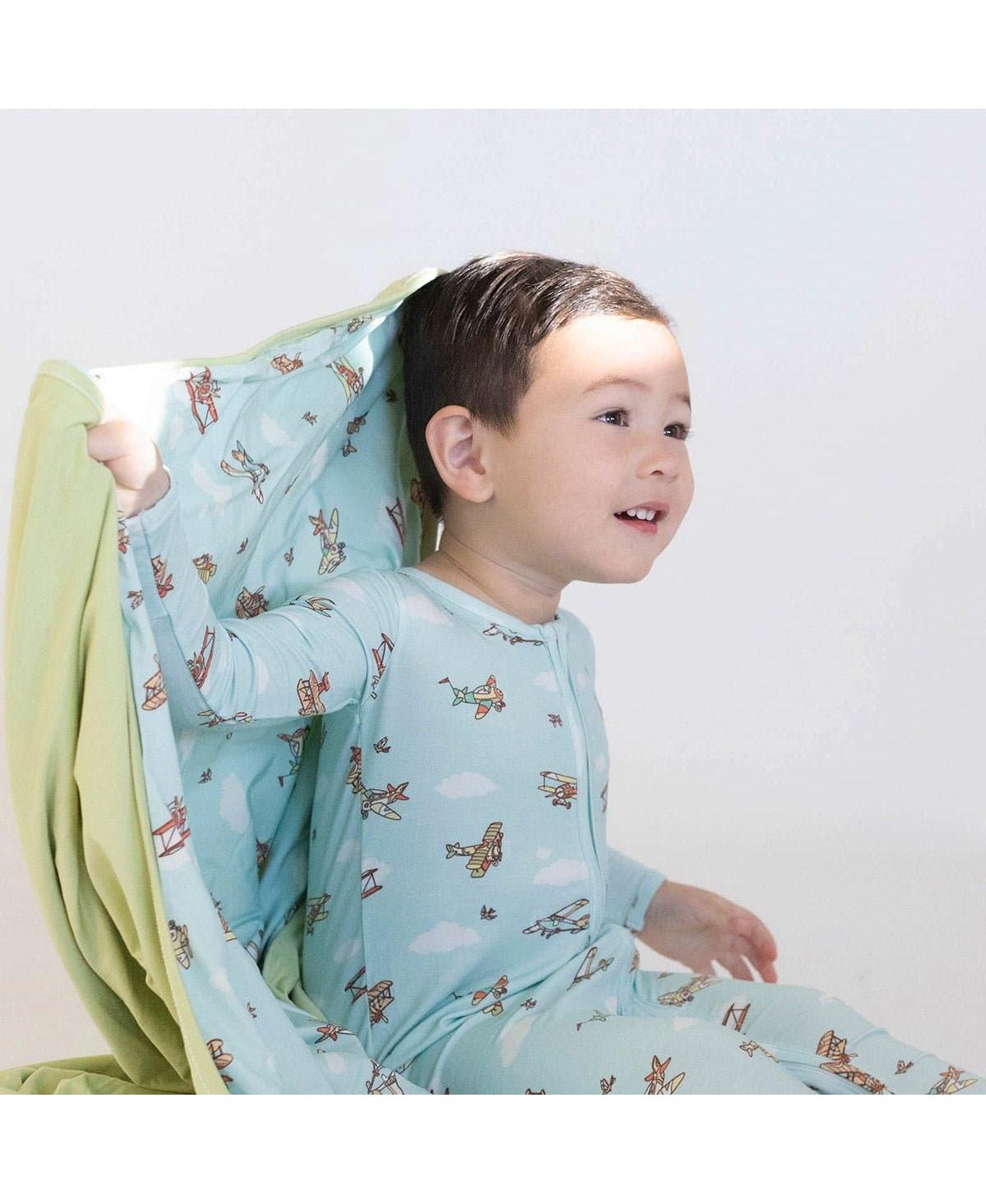 Bellabu Bear Unisex BabyConvertible Footie Pajama - Airplanes
