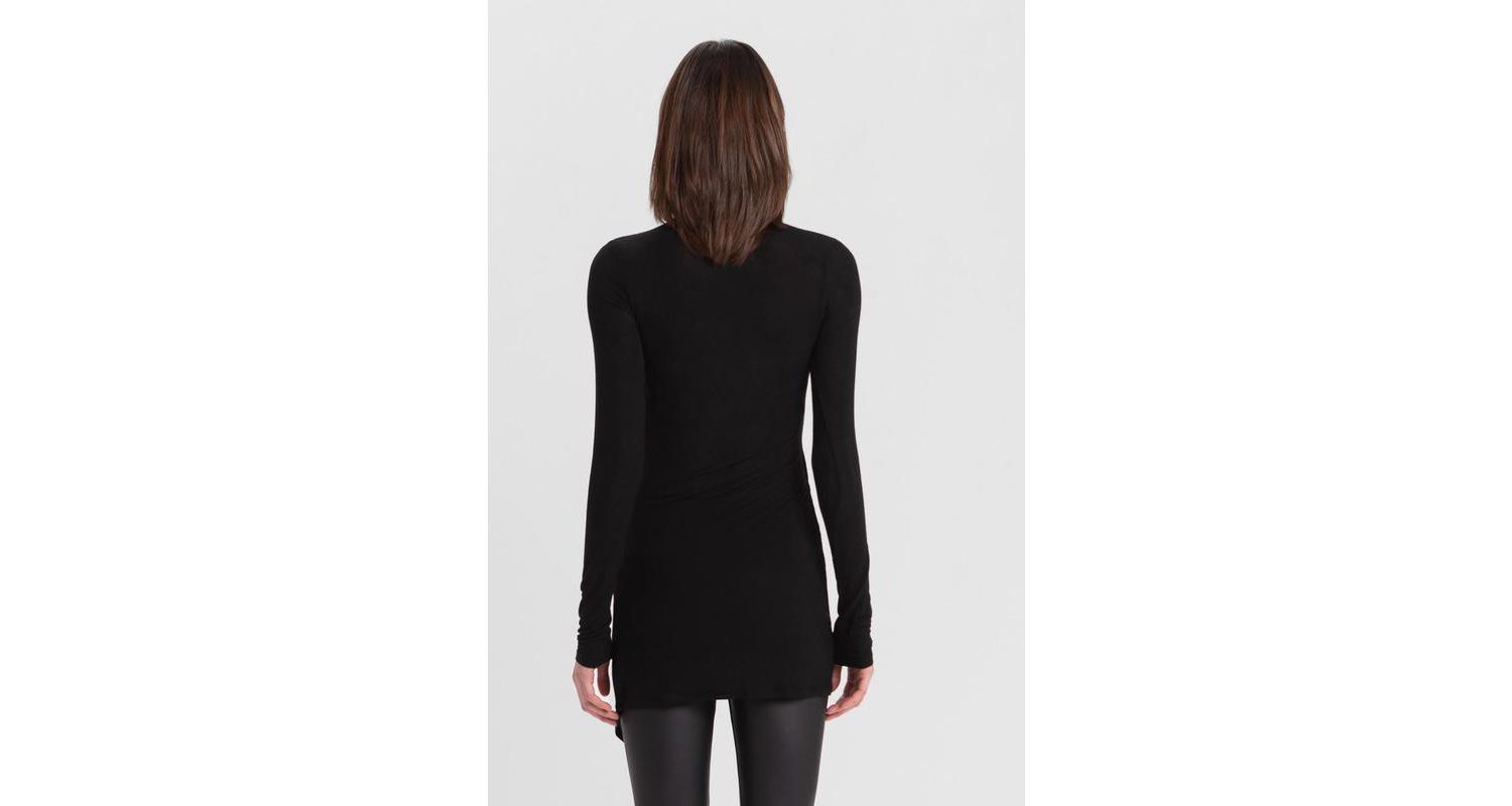 Women's Morgan Kimono-Wrap V-Neck Sheer Jersey Tunic