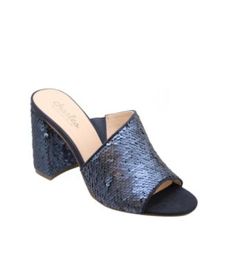 Womens Reveal Block High Heel Mule Sandal