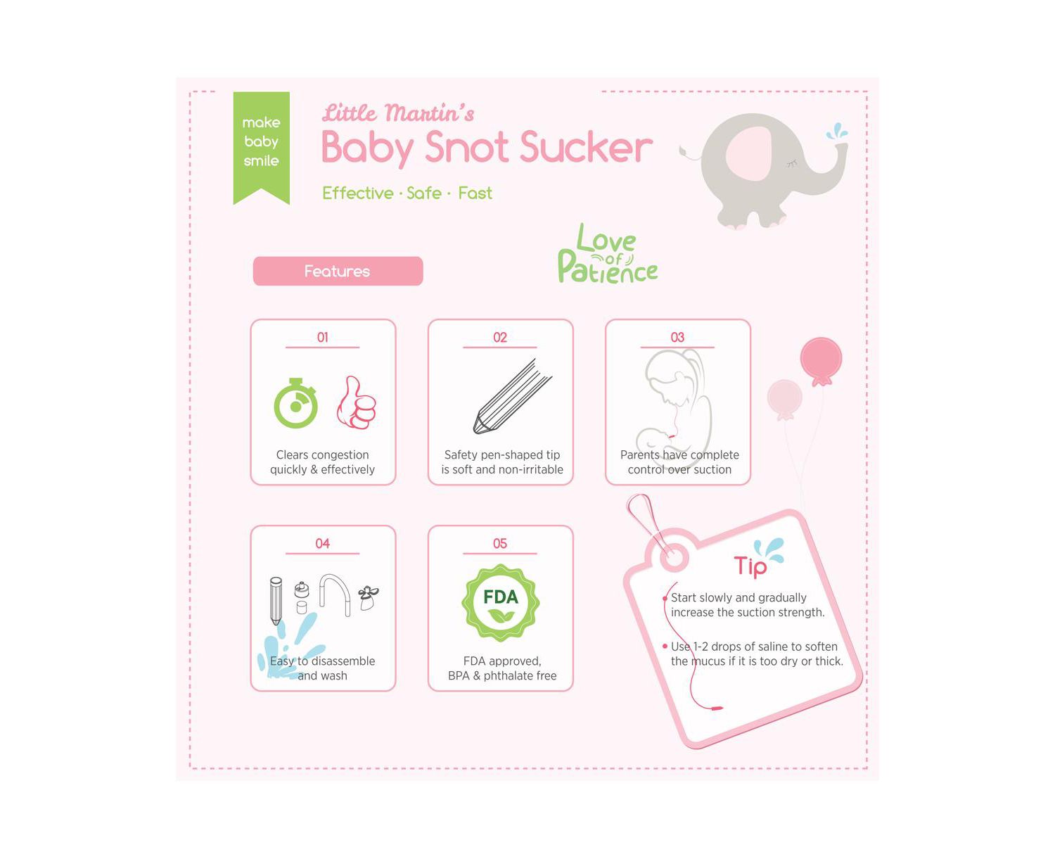 Little Martin's Reusable Snot Sucker