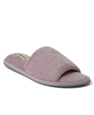 Dearfoams - Microfiber Terry Slide with Quilted Vamp