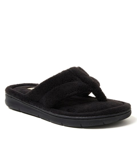 Женские Dearfoams Women's Wrenley Terry Thong Flip Flop House Slipper