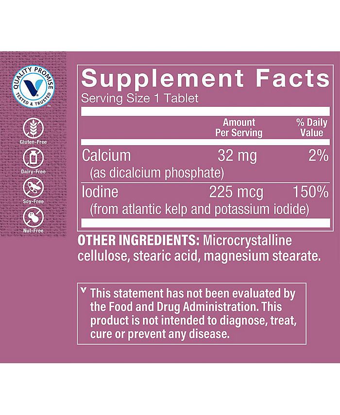 The Vitamin Shoppe Kelp Superfood Source of Iodine from Potassium Iodide Supports Thyroid
