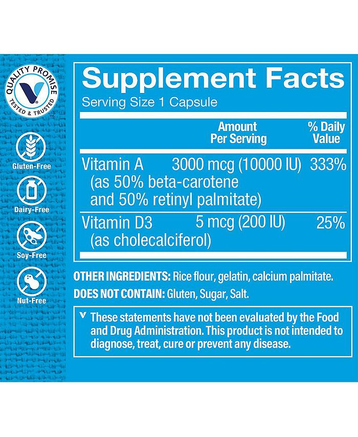 The Vitamin Shoppe Dry NonOily Vitamin A & Vitamin D Eye Health & Immune Support (100