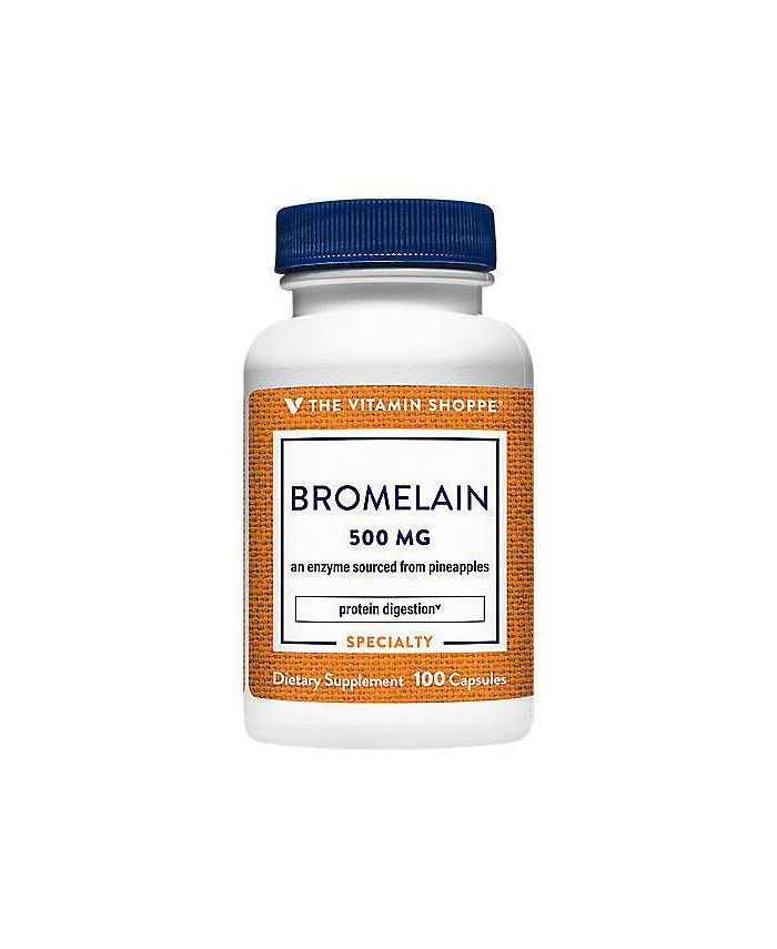 The Vitamin Shoppe Bromelain Enzyme Sourced from Pineapples 500 MG (100 Capsules) Macy's