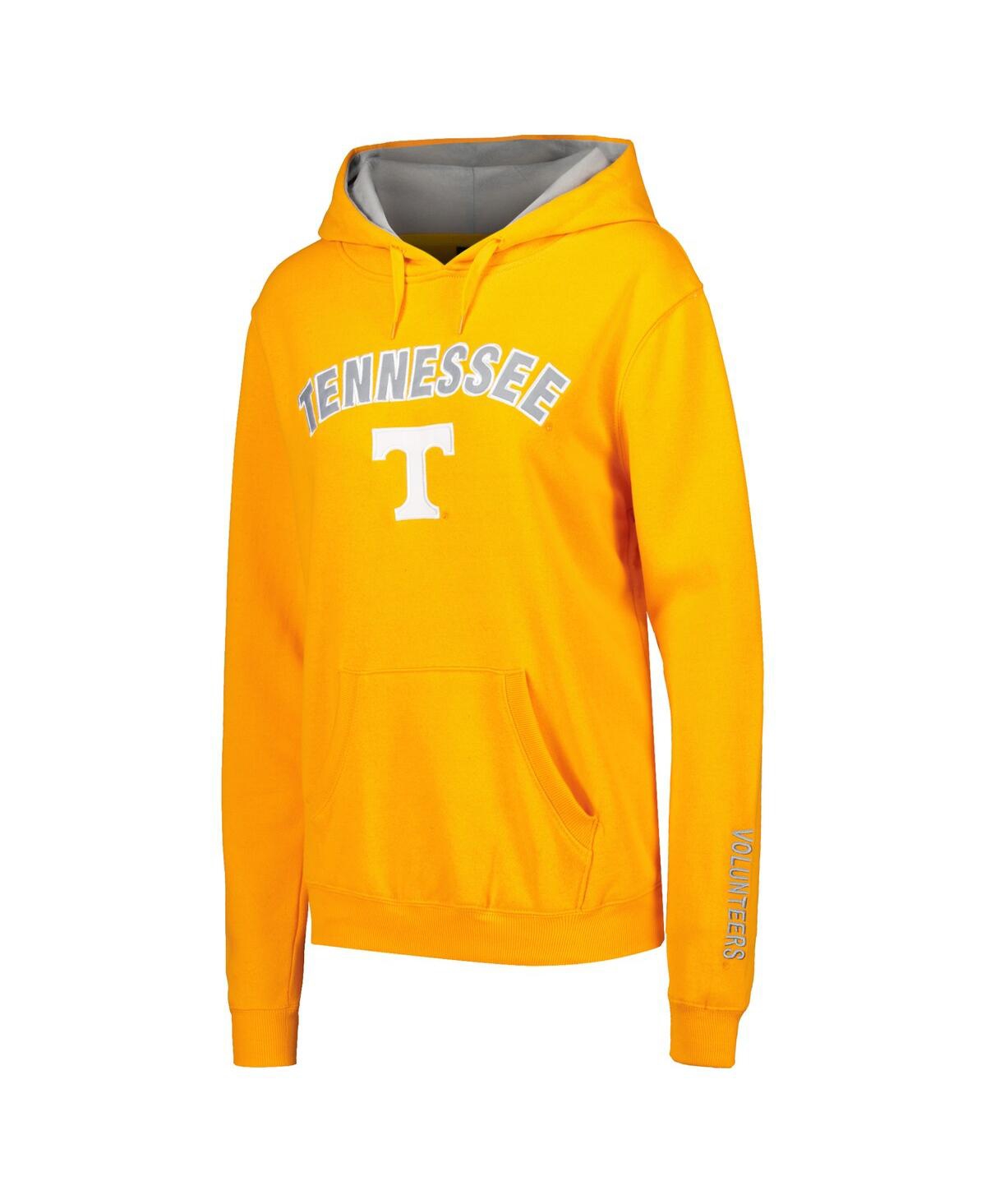 Women's ColosseumTennessee Volunteers Arch & Logo Pullover Hoodie - Tennessee Orange