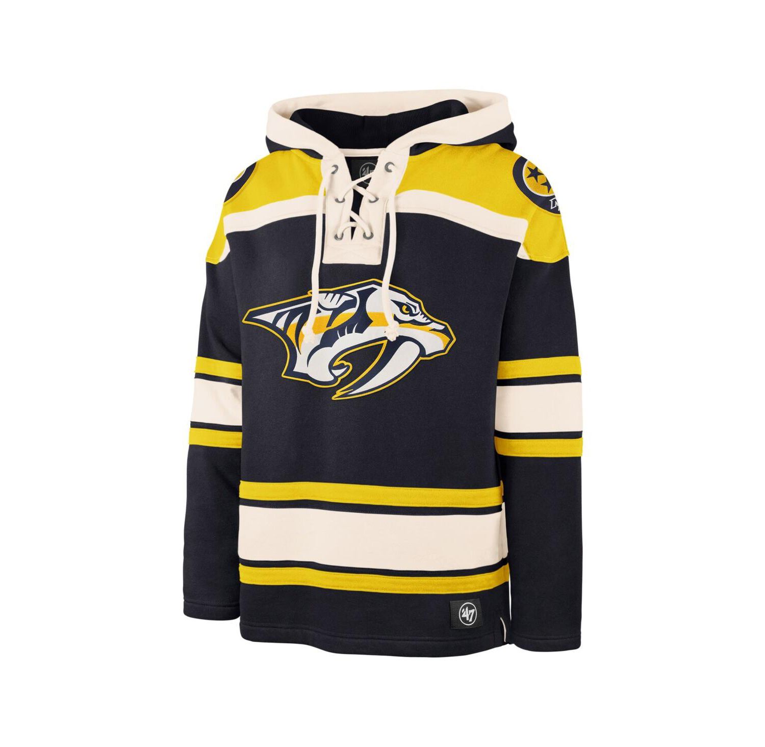 Men's Navy Nashville Predators Superior Lacer Pullover Hoodie