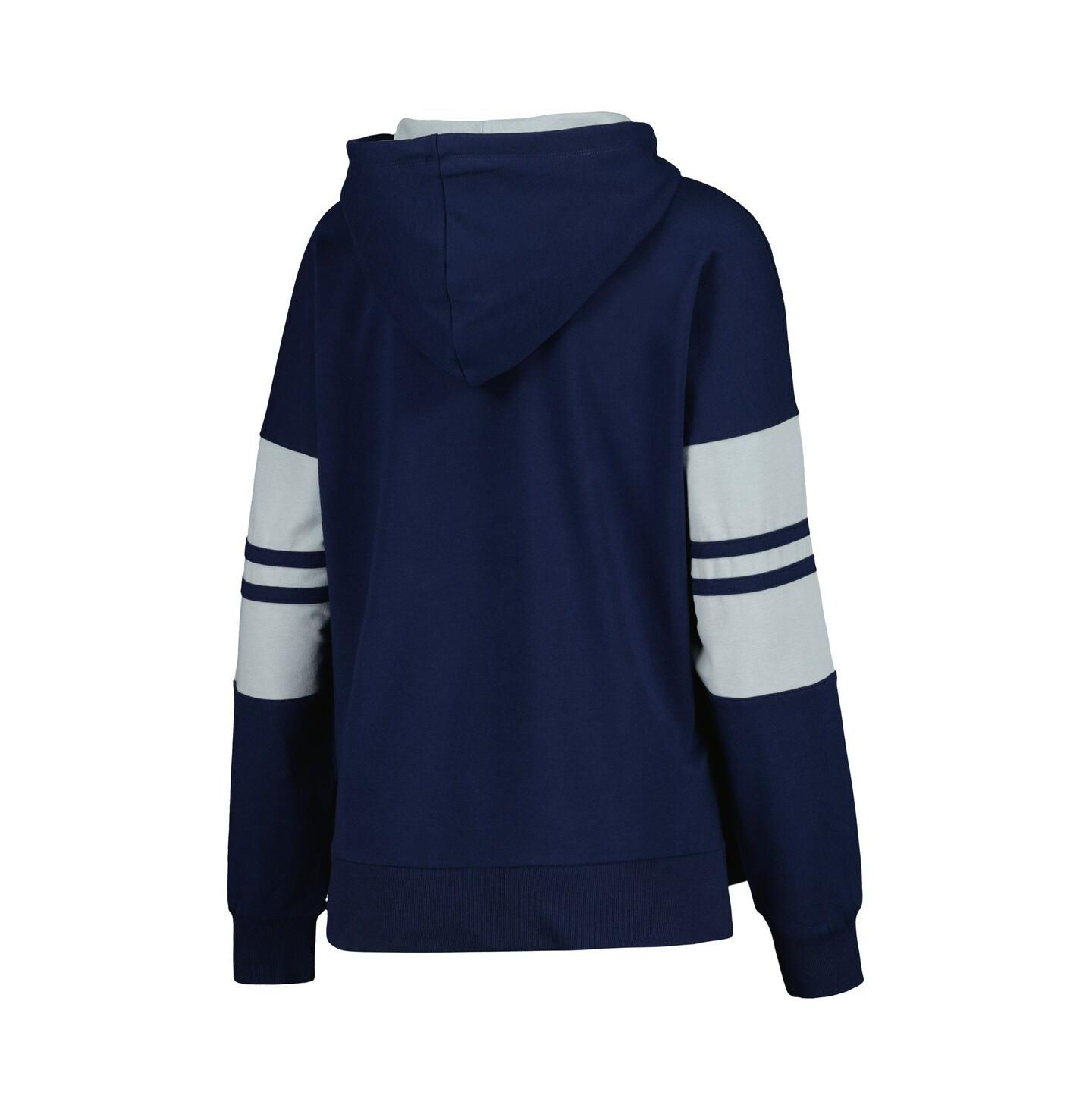 Женское худи Starter Navy Dallas Cowboys Bump And Run Long Sleeve T-shirt — фото 2