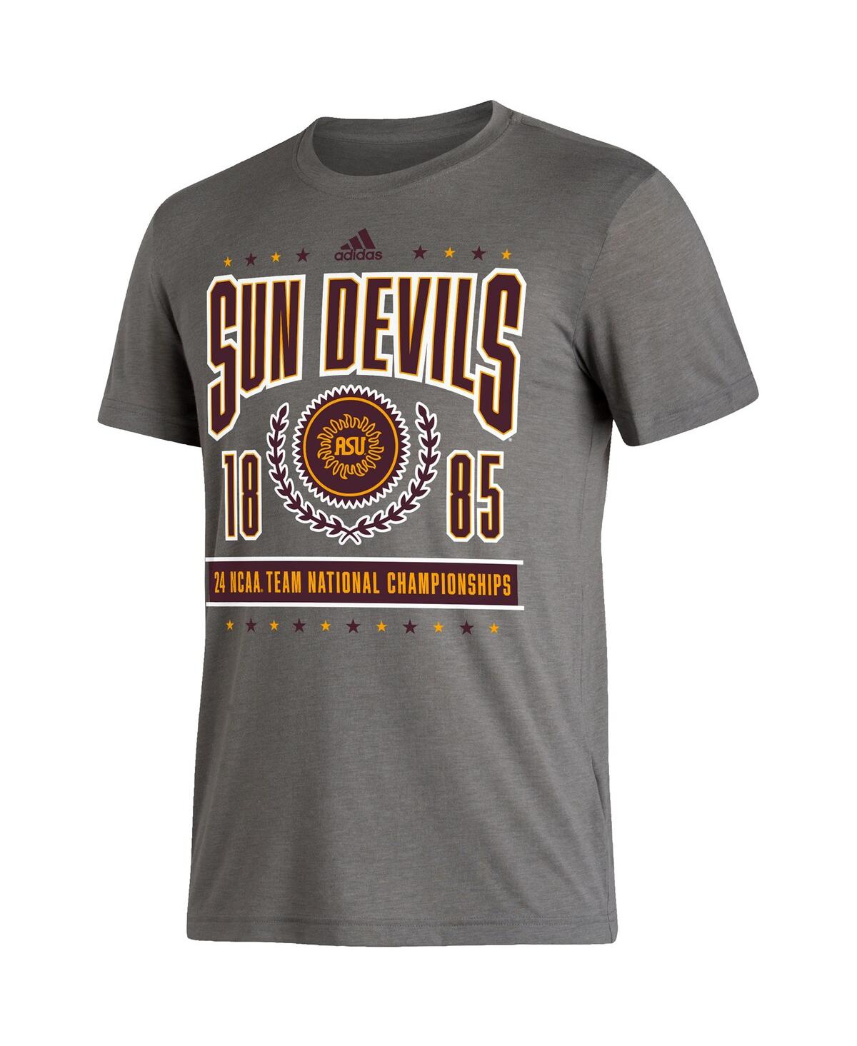 Shop Adidas Originals Men's Adidas Heathered Charcoal Arizona State Sun Devils 24 Ncaa Team National Championships Reminis In Heather Charcoal
