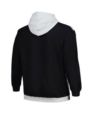 Men's Black, Silver Utah Jazz Big and Tall Primary Arctic Pullover Hoodie