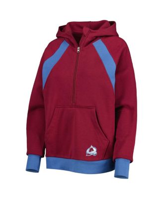 Women's Burgundy Colorado Avalanche Wishbone Half-Zip Hoodie