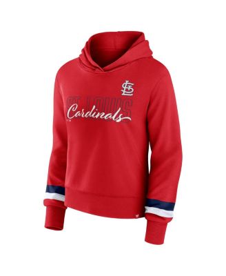 Women's Red St. Louis Cardinals Over Under Pullover Hoodie