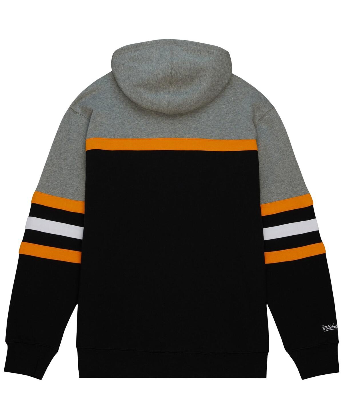 Mitchell & Ness Men's  Black, Gray Boston Bruins Head Coach Pullover Hoodie In Black,gray