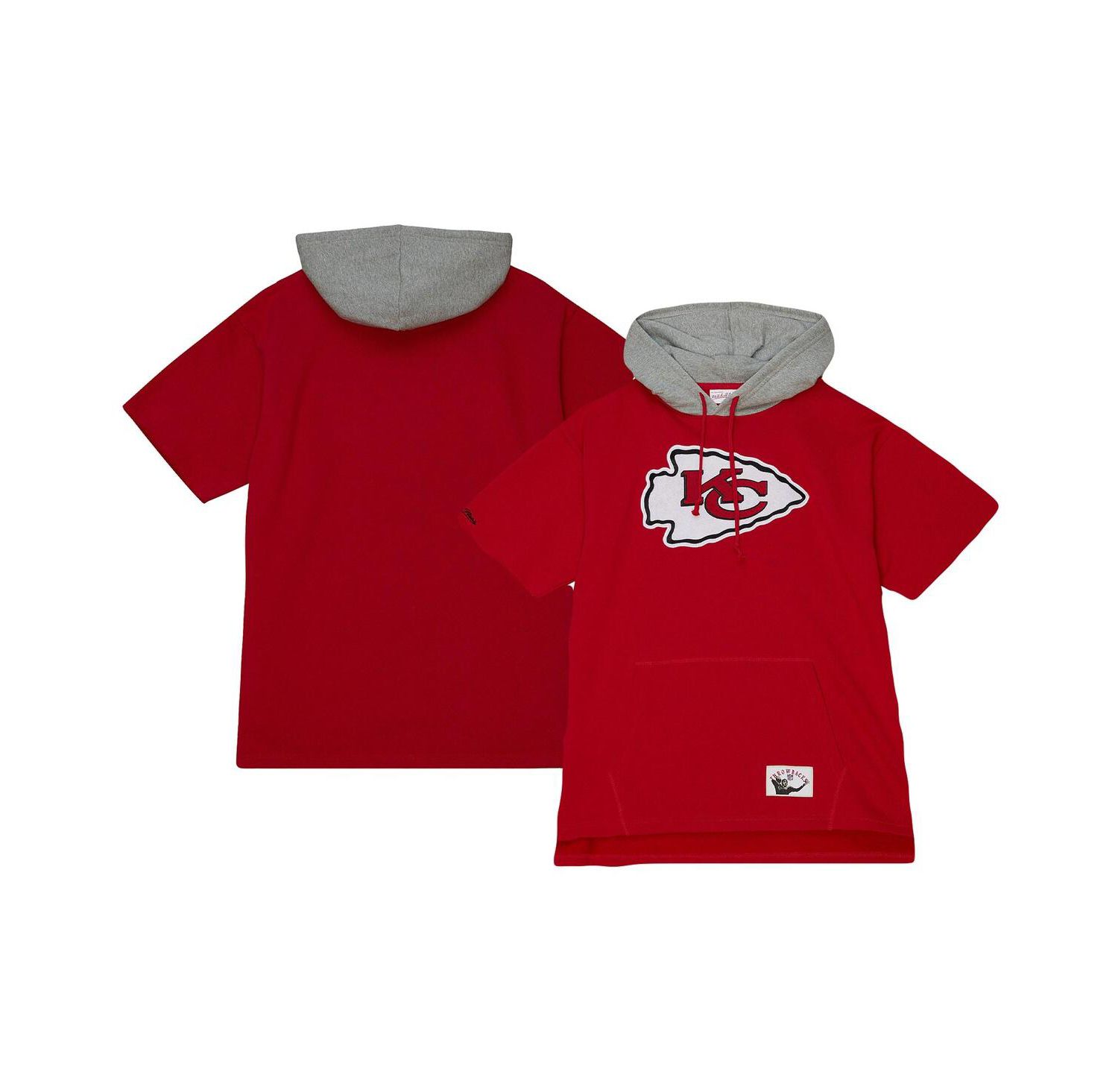 Men's Red Kansas City Chiefs Postgame Short Sleeve Hoodie