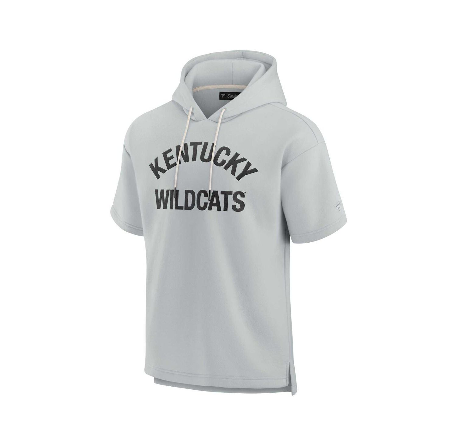 Men's and Women's Gray Kentucky Wildcats Super Soft Fleece Short Sleeve Pullover Hoodie